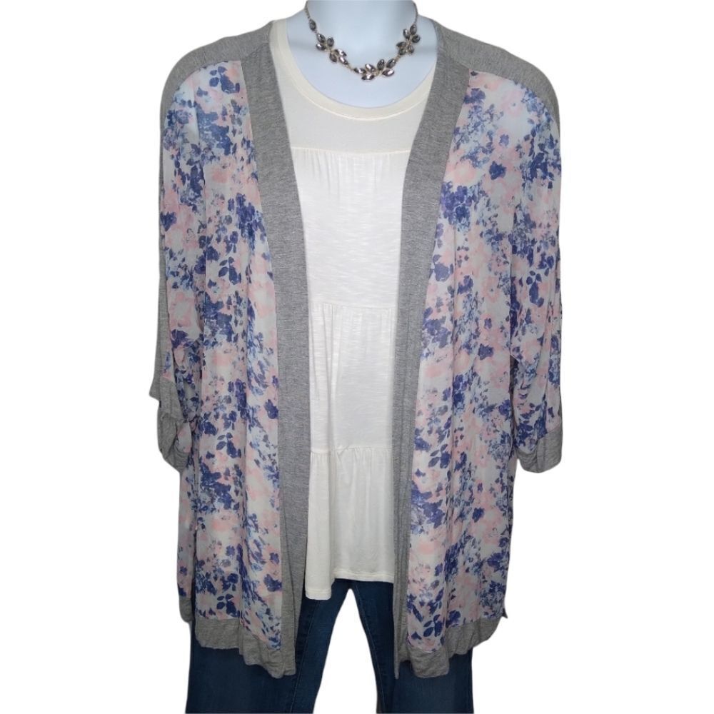 Lane Bryant Floral Open Cardigan 14/16